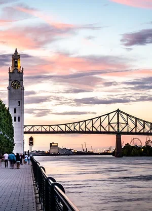 Waterfront promenade in Montreal